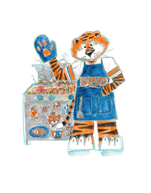 Art by LJD Grilling Aubie