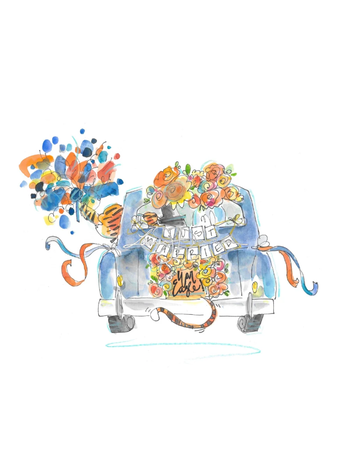 Art by LJD Just Married & War Eagle