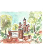 Art by LJD Auburn University College Street Aubie
