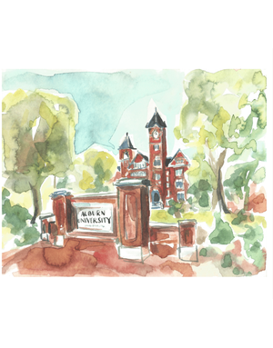 Art by LJD Auburn University College Street Aubie