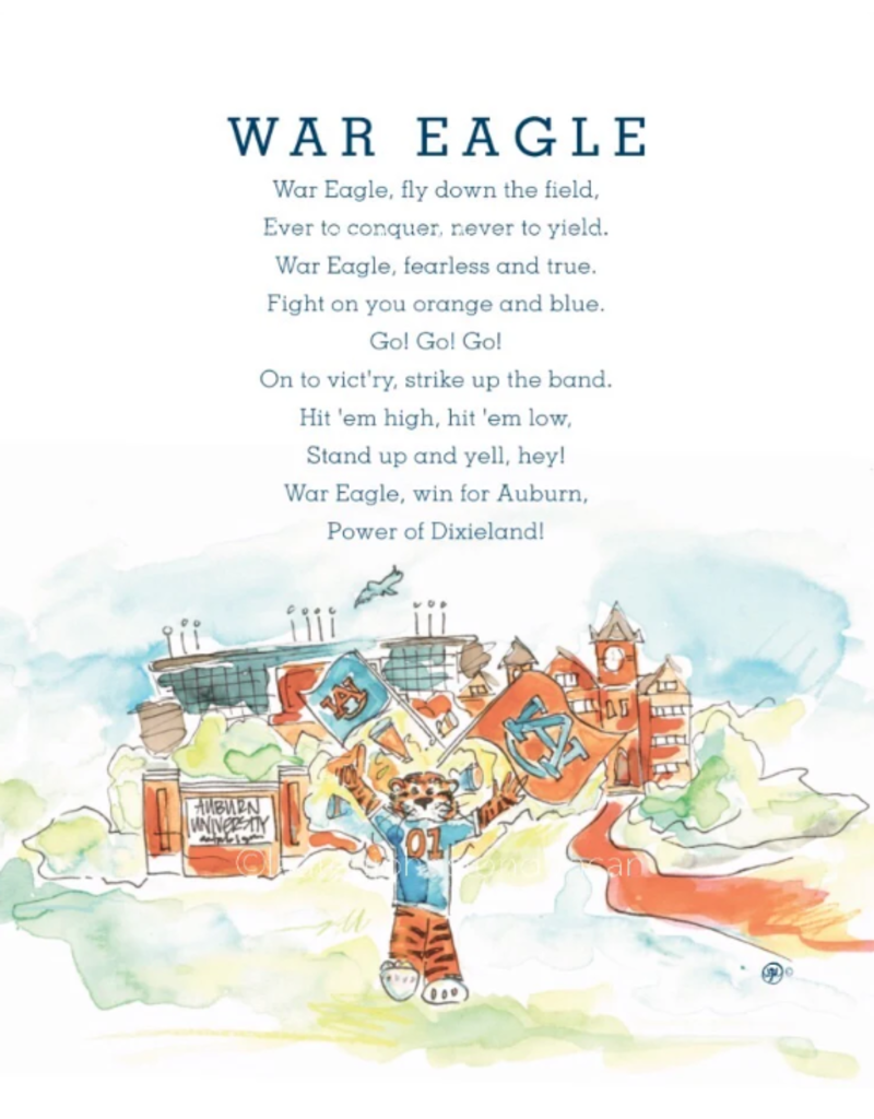 Art by LJD Auburn Fight Song
