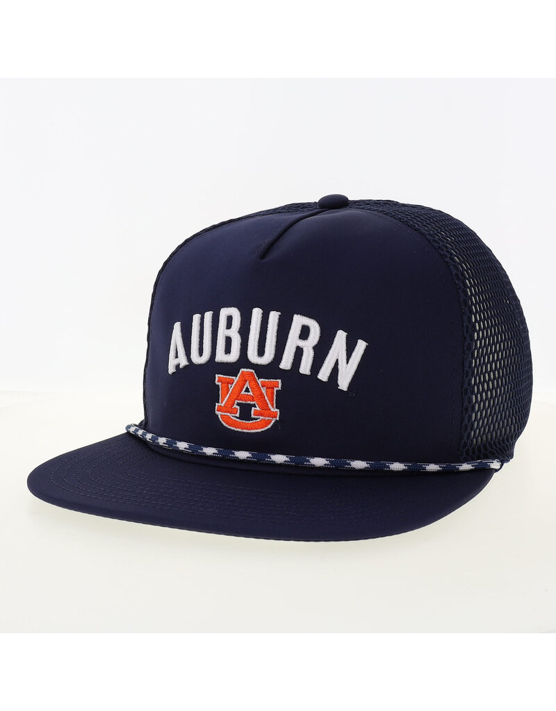 Legacy Auburn AU Front 9 Navy Mesh Back Rope Hat