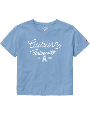 League Collegiate Wear Womens Auburn University Throwback A Crop T-Shirt