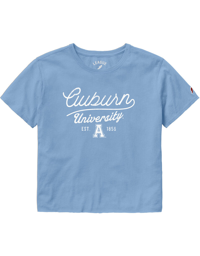 League Collegiate Wear Womens Auburn University Throwback A Crop T-Shirt