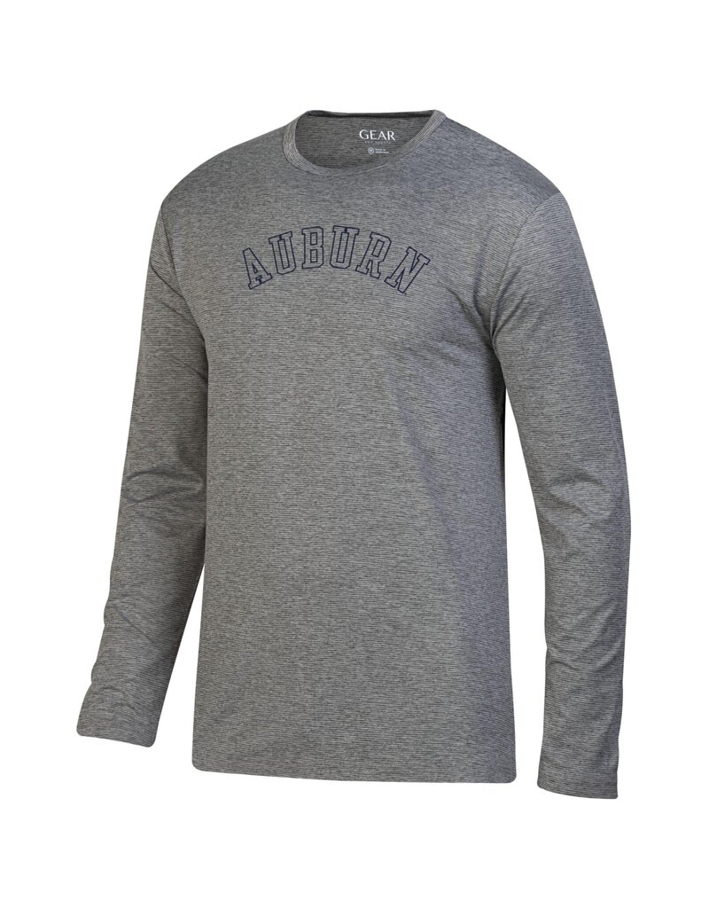 Gear for Sports Outline Arch Auburn Striped Long Sleeve Sun Shirt