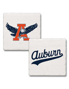 Jardine Associates 2 Pack Eagle Thru A/Script Auburn Stone Coaster