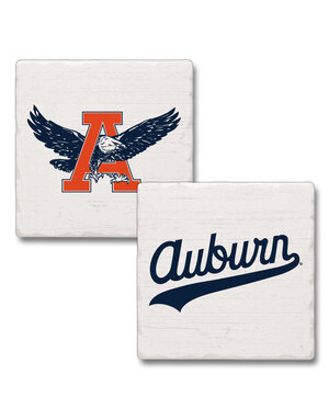 Jardine Associates 2 Pack Eagle Thru A/Script Auburn Stone Coaster