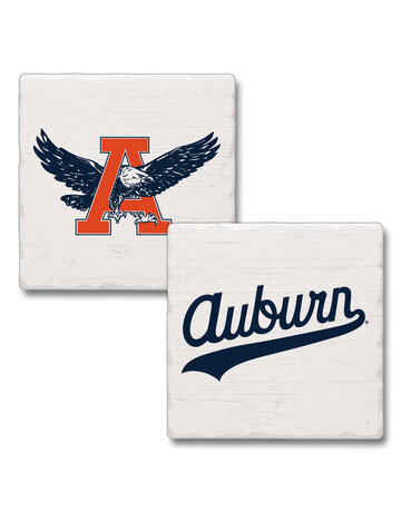 Jardine Associates 2 Pack Eagle Thru A/Script Auburn Stone Coaster