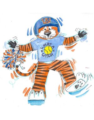 Art by LJD Softball Aubie