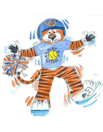 Art by LJD Softball Aubie