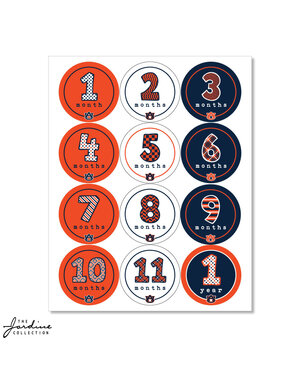 Jardine Associates Auburn Baby Milestone Stickers