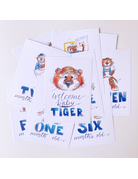 Art by LJD Baby Tiger Milestone Cards