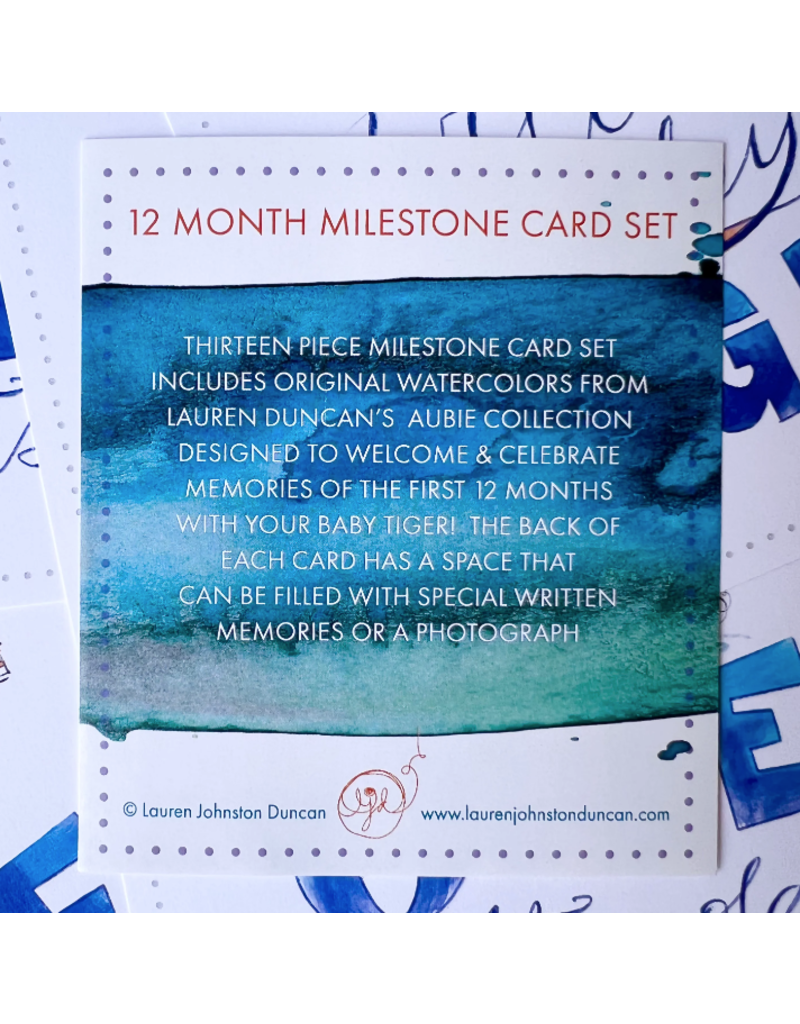 Art by LJD Baby Tiger Milestone Cards