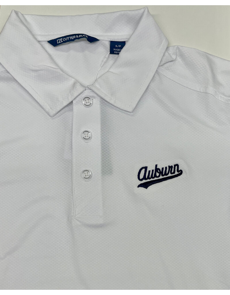 Cutter & Buck Auburn Tail Script Prospect Textured Polo