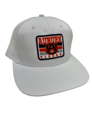 The Game Auburn AU Tigers Triple Stripe White Mesh Hat