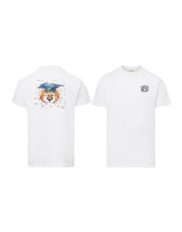 MV Sport Graduation  Aubie Head Watercolor T-Shirt