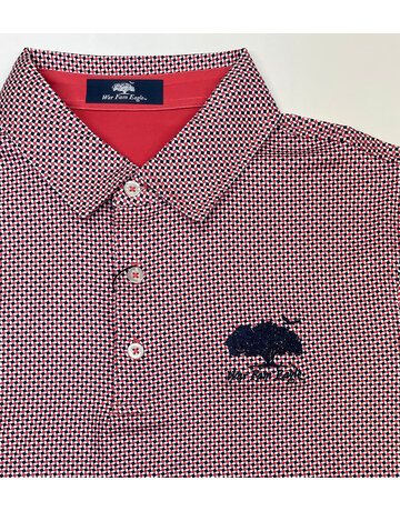 Divots War Fam Eagle Square Link Polo
