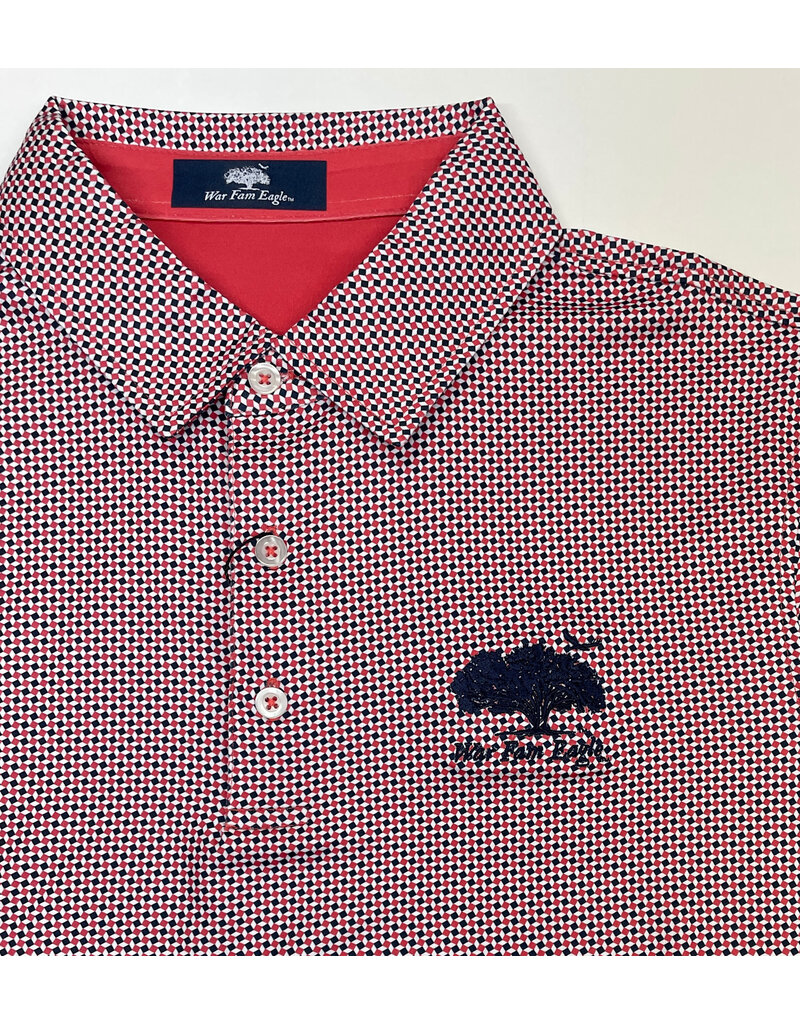 Divots War Fam Eagle Square Link Polo