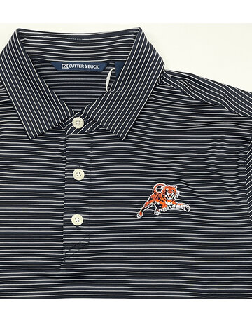 Cutter & Buck Leaping Tiger Fine Line Stripe Polo