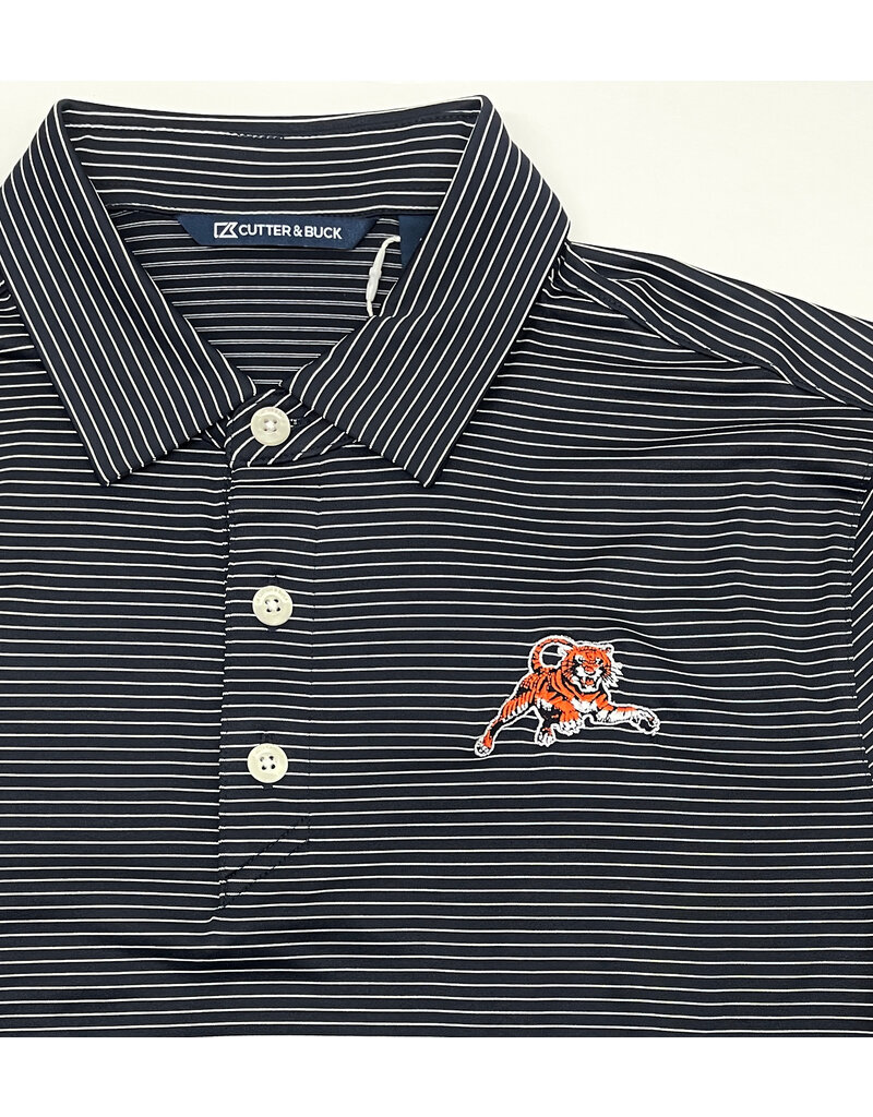 Cutter & Buck Leaping Tiger Fine Line Stripe Polo