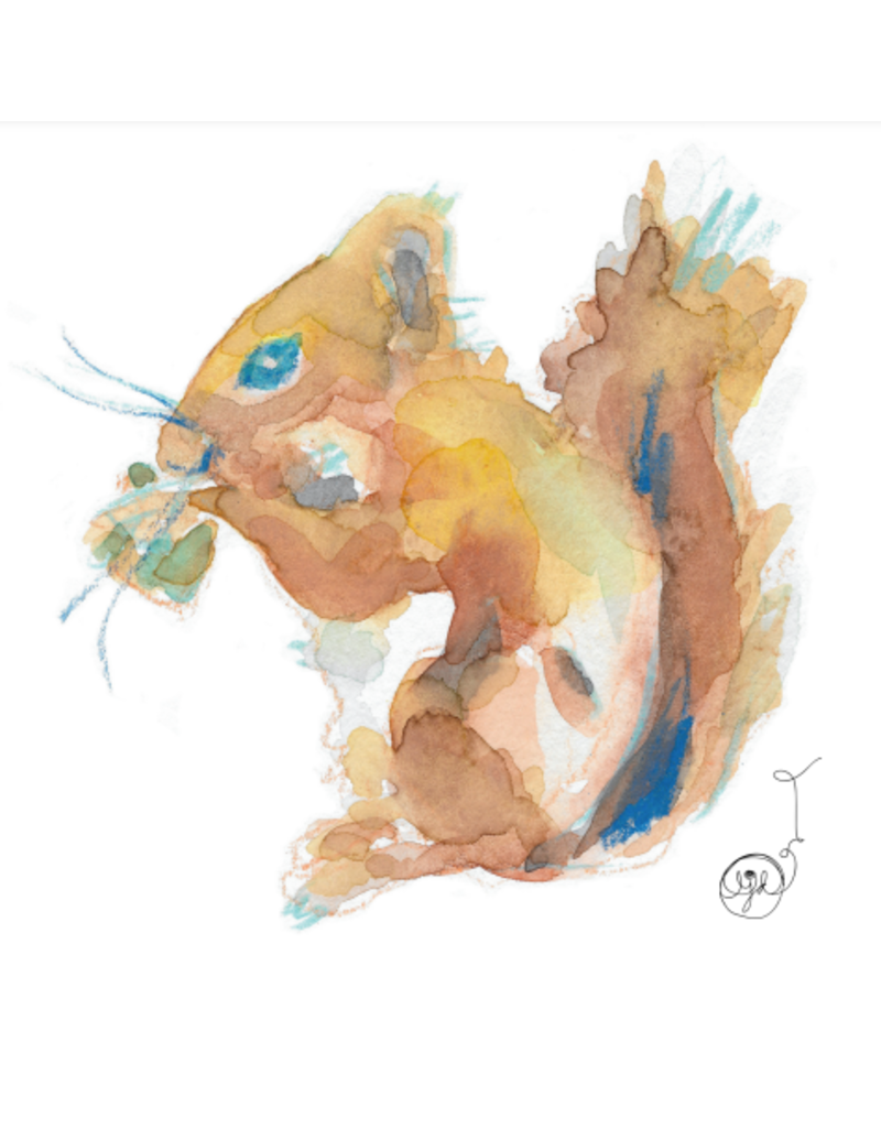 Art by LJD Watercolor Squirrel