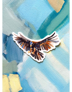 Art by LJD Watercolor Eagle Decal