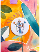 Collegiate Trading Company Watercolor Aubie Cheer Button
