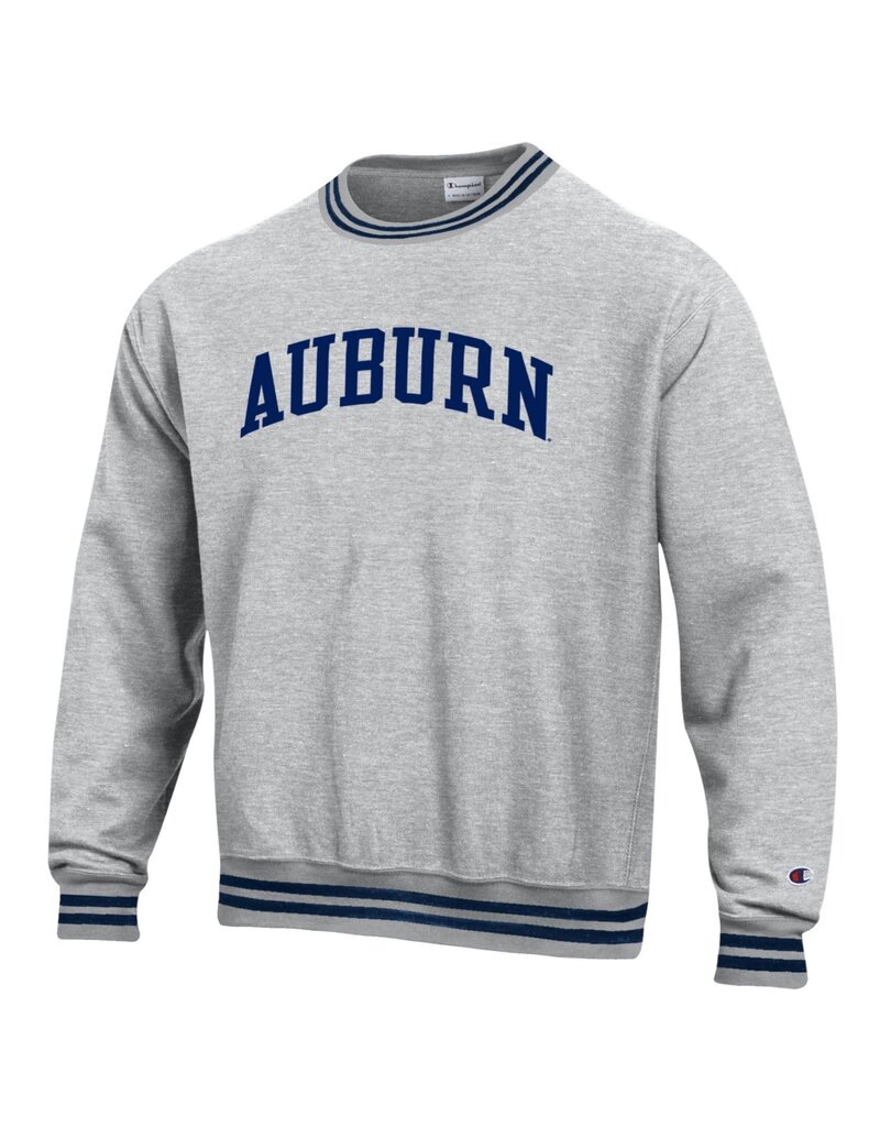Champion Arch Auburn in Navy Reverse Weave Crew