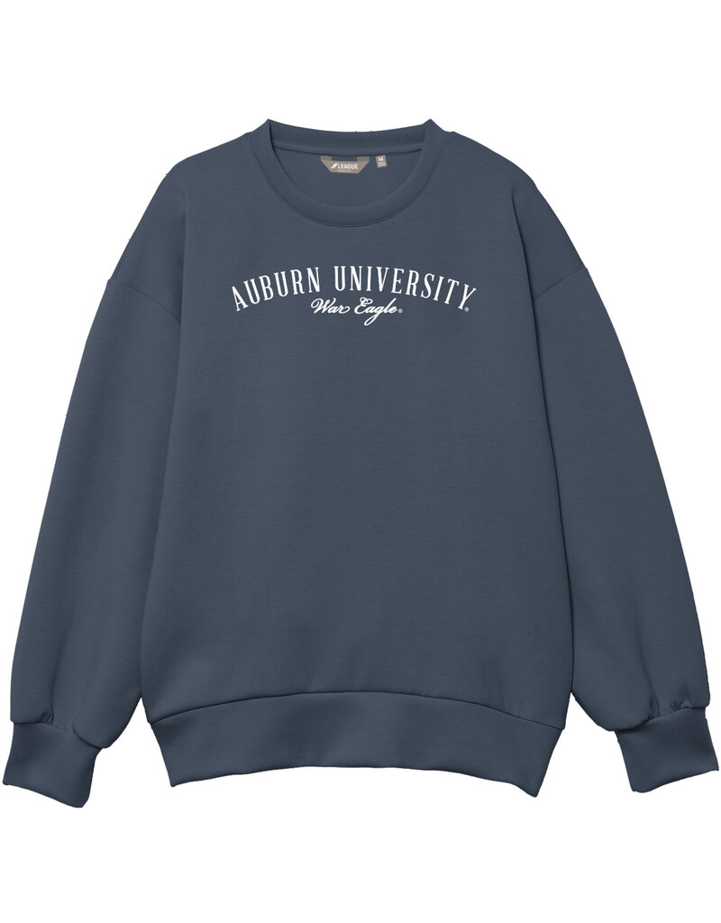 League Collegiate Wear Ladies Monterey Arch Auburn University Script War Eagle Crew