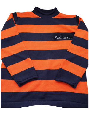 Crick and Lu Script Auburn Toddler Rugby Sweater