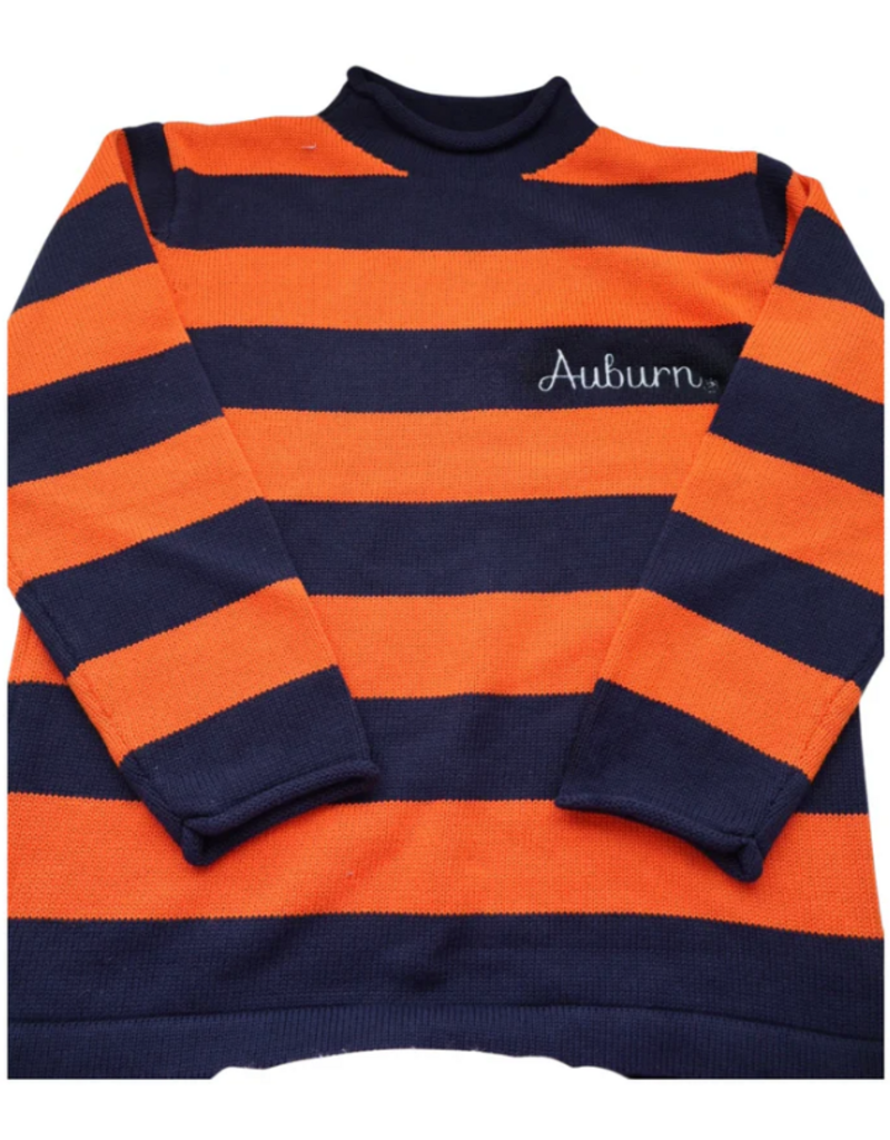 Crick and Lu Script Auburn Toddler Rugby Sweater