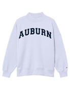 League Collegiate Wear Ladies Auburn Embroidered Mock Neck Crew