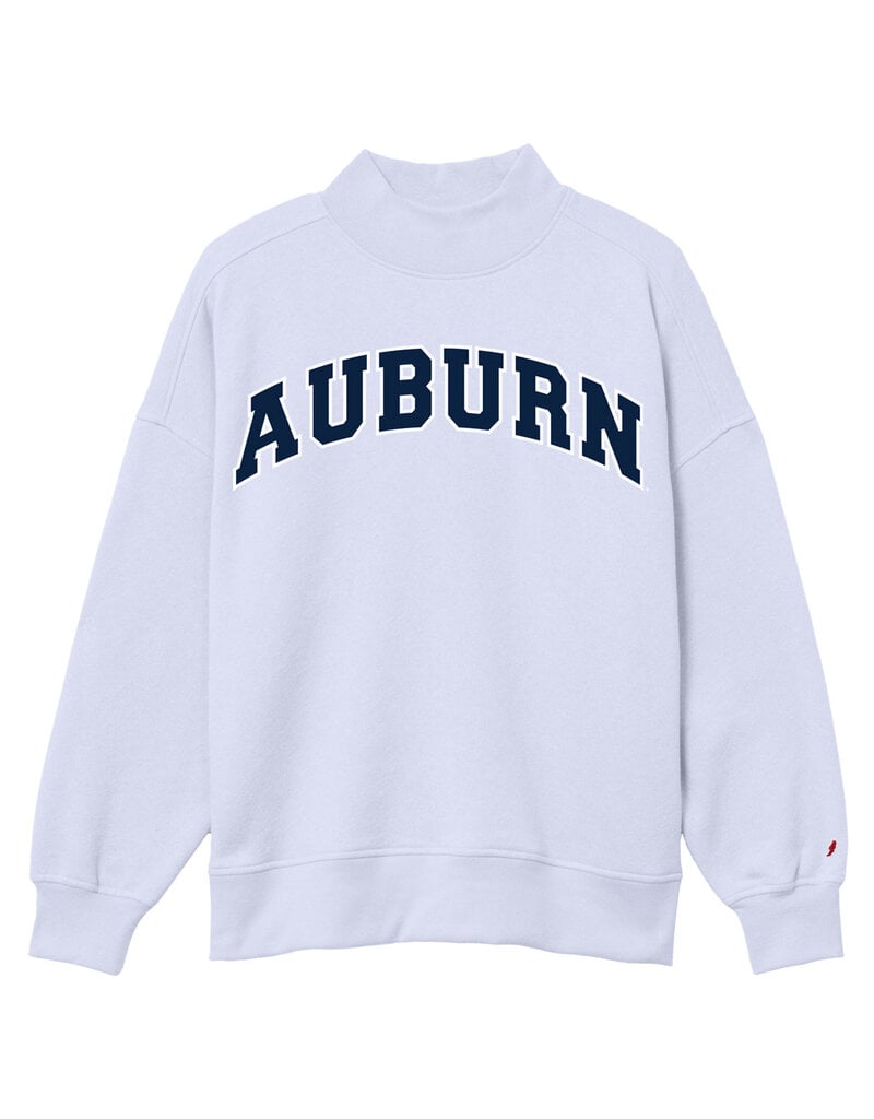 League Collegiate Wear Ladies Auburn Embroidered Mock Neck Crew