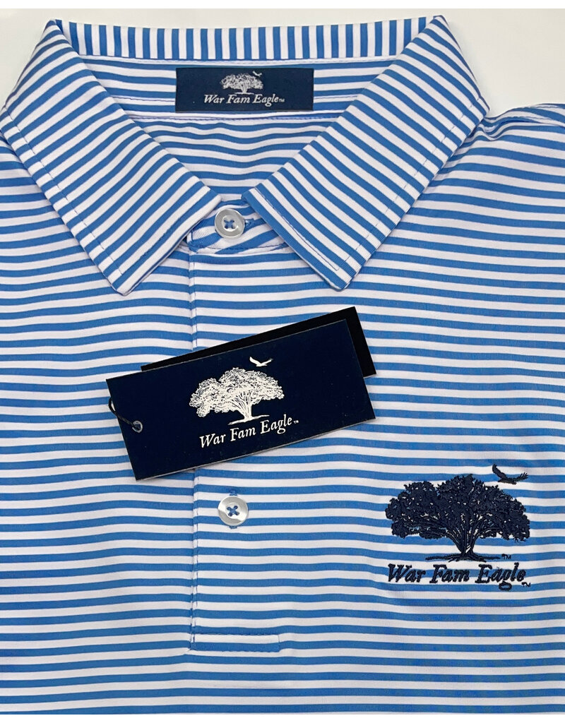 Divots War Fam Eagle Classic Stripe Polo