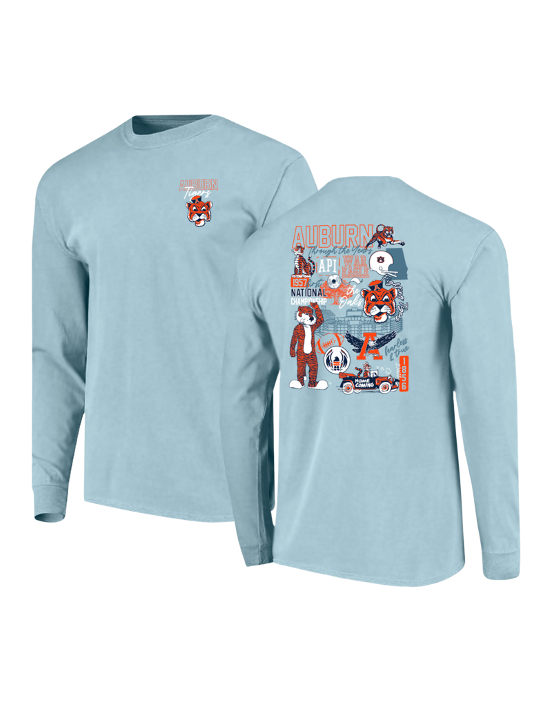 Image One Aubie Through the Years Long Sleeve T-Shirt