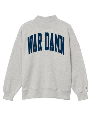 League Collegiate Wear War Damn Mock Neck Crew