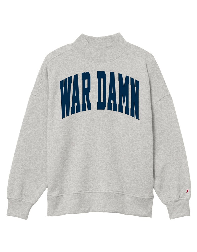 League Collegiate Wear War Damn Mock Neck Crew