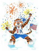 Art by LJD 4th of July Aubie