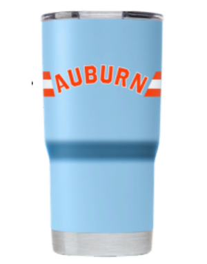 Gametime Lights LLC Arch Auburn Light Blue 20 oz. Tumbler with Lid