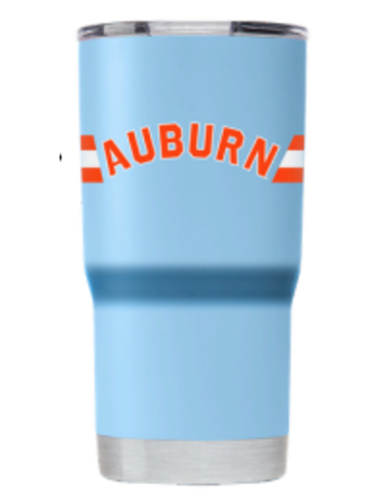 Gametime Lights LLC Arch Auburn Light Blue 20 oz. Tumbler with Lid
