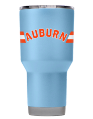 Gametime Lights LLC Arch Auburn Light Blue 30 oz. Tumbler with Lid