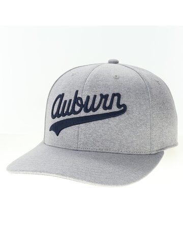 Legacy Navy Script Auburn on Heathered Grey Hat