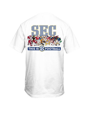 New World Graphics SEC Mascots Football T-Shirt