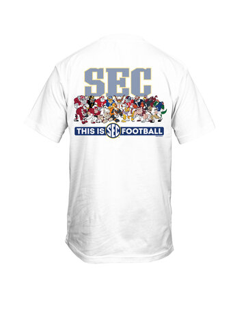 New World Graphics SEC Mascots Football T-Shirt
