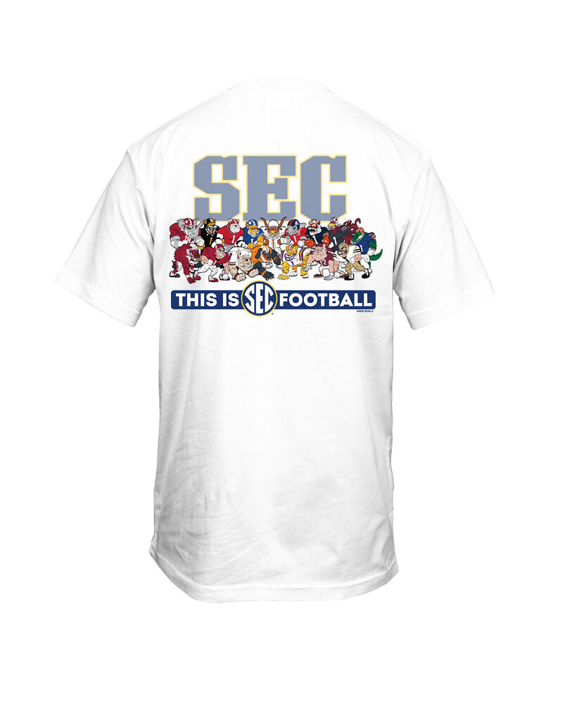 New World Graphics SEC Mascots Football T-Shirt