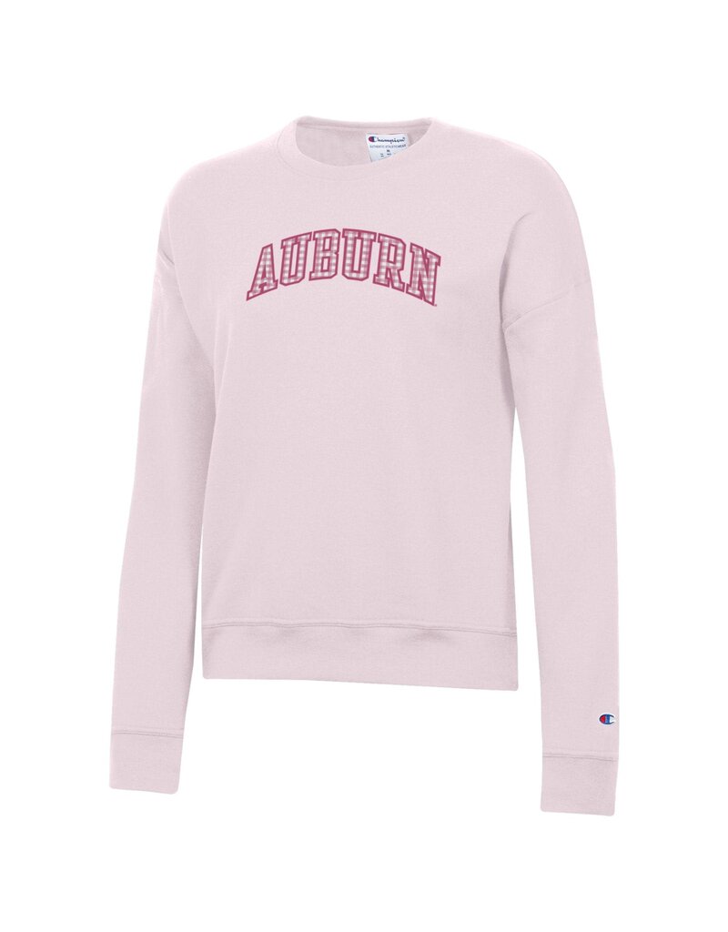 Champion Ladies Arch Auburn Plaid Crew