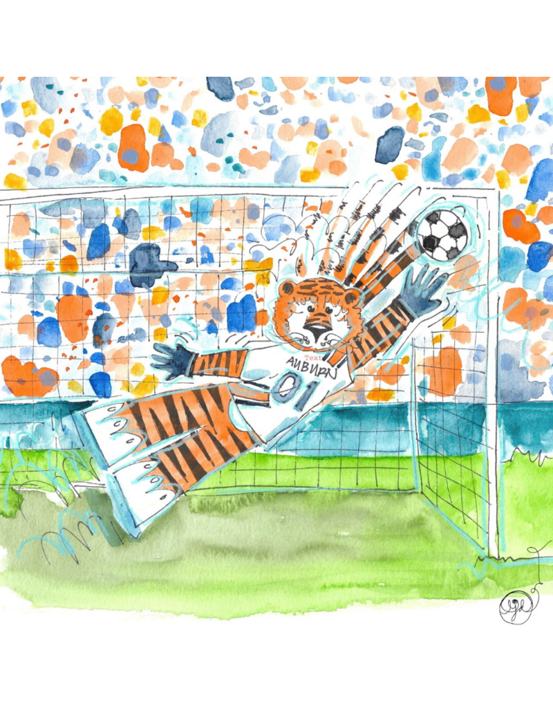 Art by LJD Soccer Goalie Aubie