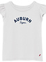 League Collegiate Wear Arch Auburn over Script Tigers Youth Girls Flutter T-Shirt