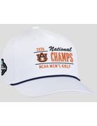 Ahead 2026 Auburn Men's Golf National Champs White Rope Hat