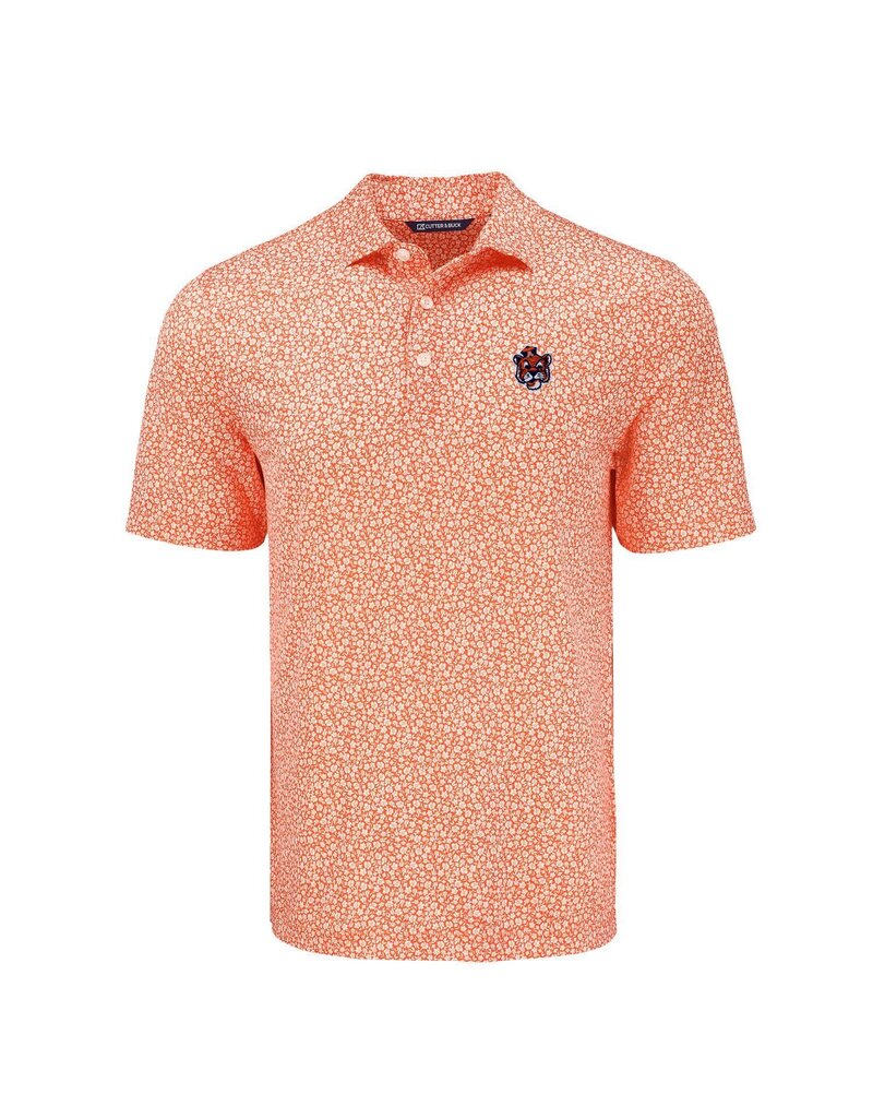 Cutter & Buck Vintage Aubie Head Floral Print Polo